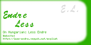 endre less business card